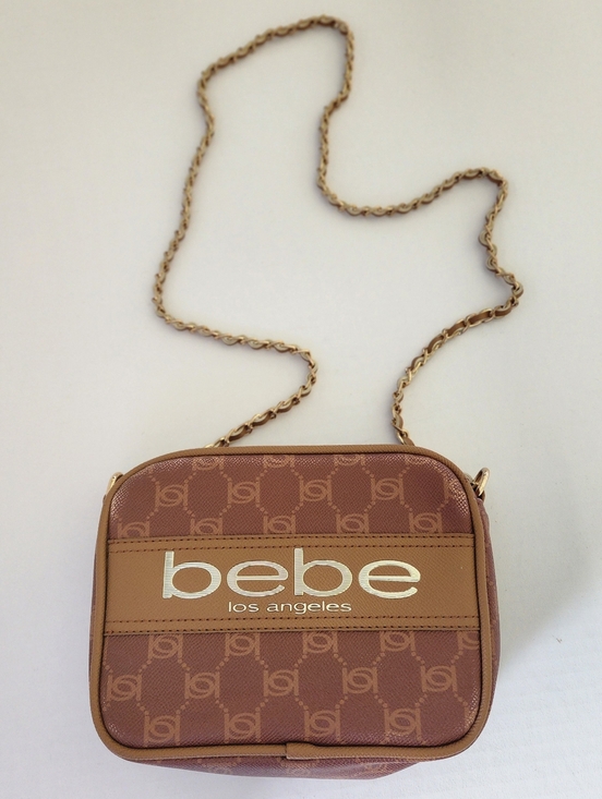 bebe Handbags - BEBE SERENA MONOGRAM CAMERA CROSSBODY
